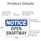Signmission Open Shaftway, 24 in W x Rectangle, Aluminum OS-2PACK-NS-A-1824-L-17014 - alternate 5
